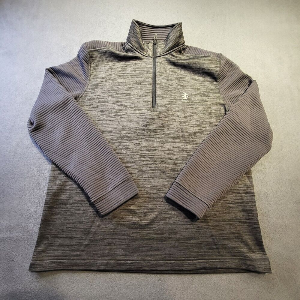 Izod Golf Mens M Gray Quarter Zip Long Sleeve Pullover‎
